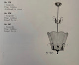 Brass and Silk Pendant by E. Hansson & Co.