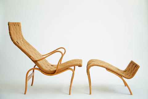 Lounge Chair and Ottoman by Bruno Mathsson