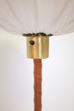 1950's Leather and Brass Floor lamp by Hans Bergström