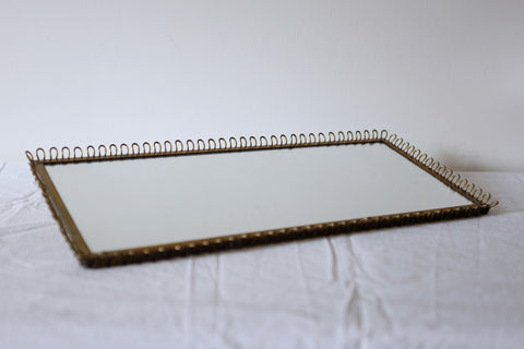 Swedish Modern Brass Mirror Tray