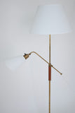 1950's Brass and Wood floorlamp by Bertil Brisborg