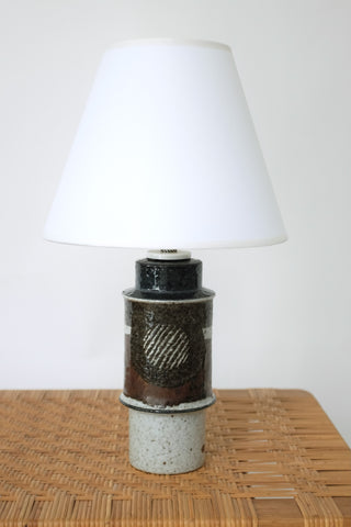 Stoneware table lamp by Inger Persson