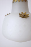 1950s Brass and Opaline Glass Pendant