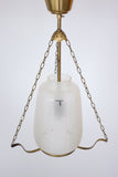1950s Swedish Brass and Glass Pendant