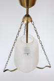 1950s Swedish Brass and Glass Pendant