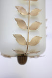 Swedish Modern Leaf decorated and Glass Pendant
