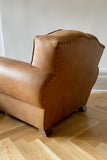 Pair of Art Deco French Leather Club Chairs
