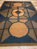 Vintage Swedish Kilim rug by Brita Svefors
