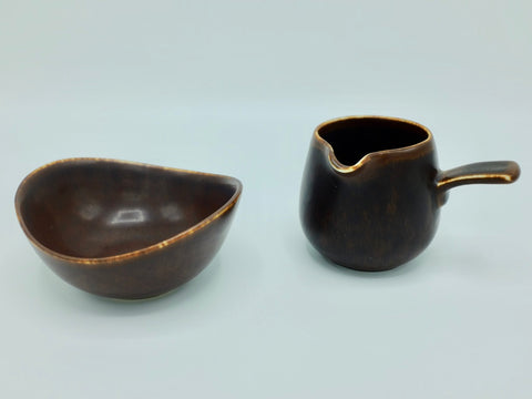 Ceramic Creamer and Bowl by Gunnar Nylund